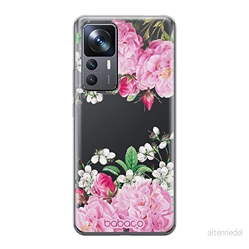 ERT GROUP mobiltelefonfodral för Xiaomi 12T/12T pro/K50 Ultra originalt och officiellt licensierat Babaco mönster Flowers 046 optimalt anpassad till formen på mobiltelefonen, gedeeltelijk transparant 5905511588243