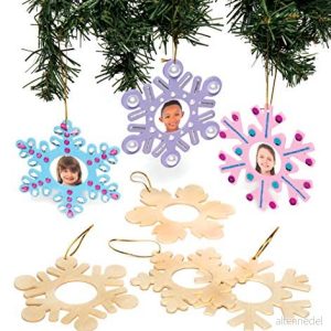Baker Ross Jul träfotoram hänge, snöflinga för barn pyssel och målning kreativ, julpysselset (8 stycken) 5051174067424 Baker Ross Jul träfotoram hänge, snöflinga för barn pyssel och målning kreativ, julpysselset (8 stycken) 5051174067424