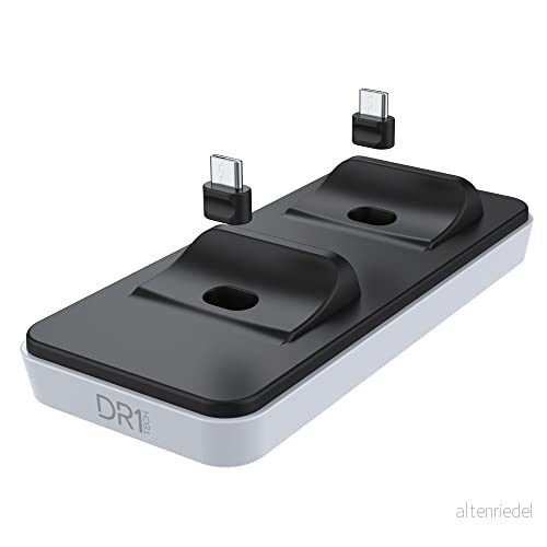 DR1TECH GamePow Laddningsbas För Dualsense PS5 Snabbladdning Dubbel Laddning Av Trådlös Styrenhet Playstation 5 Med Avtagbara Pluggar 8059015743572
