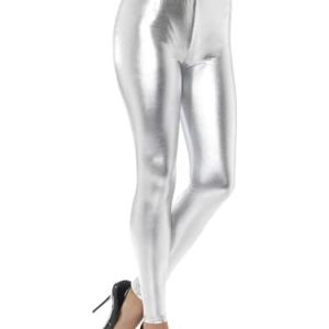 80s Metallic Disco Leggings (M) 5020570296424