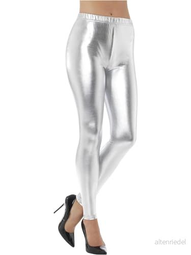 80s Metallic Disco Leggings (M) 5020570296424