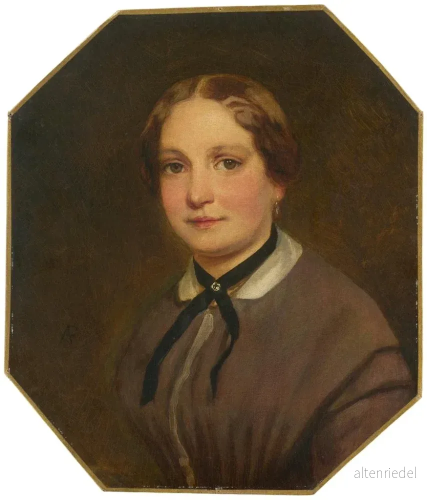 Målning Portrait av hennes syster Emilie 1827-1873 - Anselm Feuerbach | Konsttryck - Bild 2