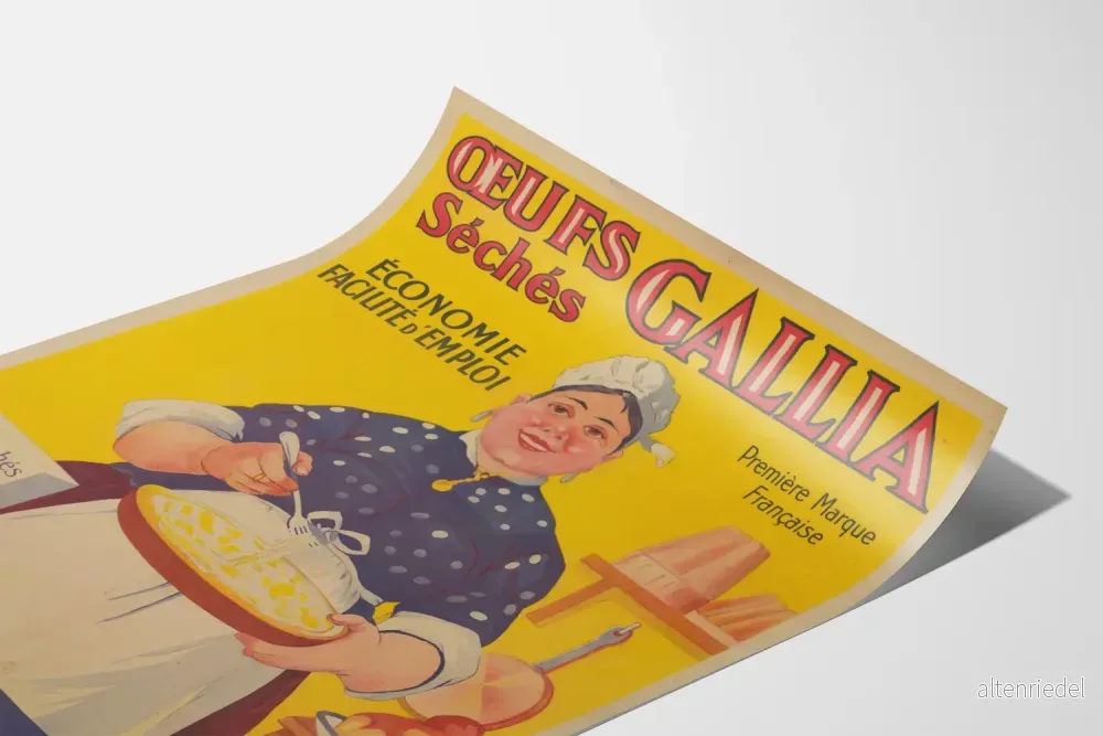 Vintageposter med torkade ägg Gallia - Köksväggdekoration i retrostil - Bild 3