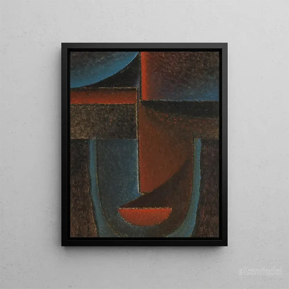 Målning Tête abstraite blå-röd Tête abstraite blå-röd - Alexej von Jawlensky | Konsttryck