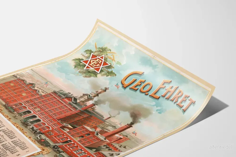 Vintageposter för Hell Gate Brewery 1897 av Geo. Ehret - Bild 3
