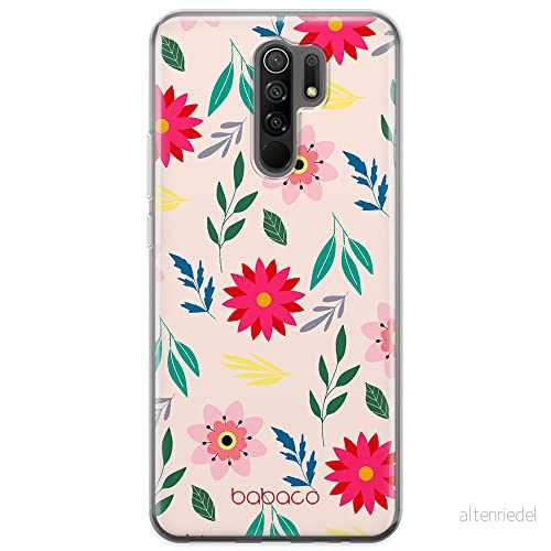 ERT GROUP mobiltelefonfodral för Xiaomi REDMI 9 originalt och officiellt licensierat Babaco mönster Flowers 010 optimalt anpassad till formen på mobiltelefonen, fodral tillverkad av TPU plast 5903932585612