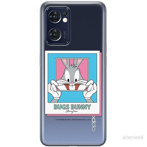 ERT GROUP mobiltelefonfodral för Oppo RENO 7 5G originalt och officiellt licensierat Looney Tunes mönster Bugs 024 optimalt anpassad till formen på mobiltelefonen, gedeeltelijk transparant 5905795090036