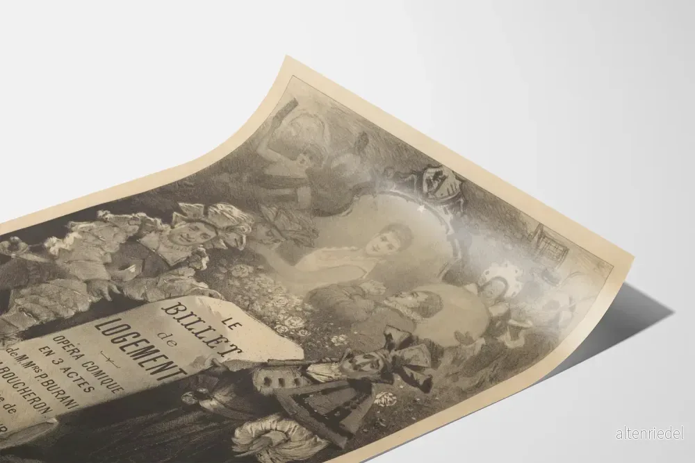 Vintageaffisch för komisk opera Le Billet de Logement i 3 akter - Bild 3