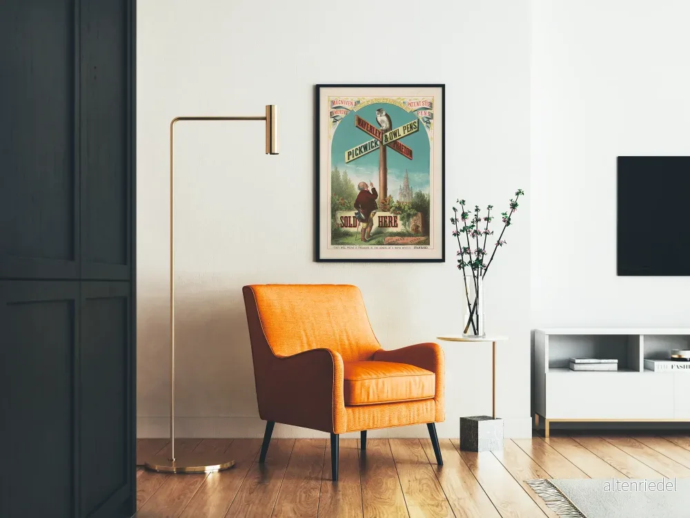Vintageposter Macniven & Cameron - Stiliserad reklam för stålfjädrar - Bild 2