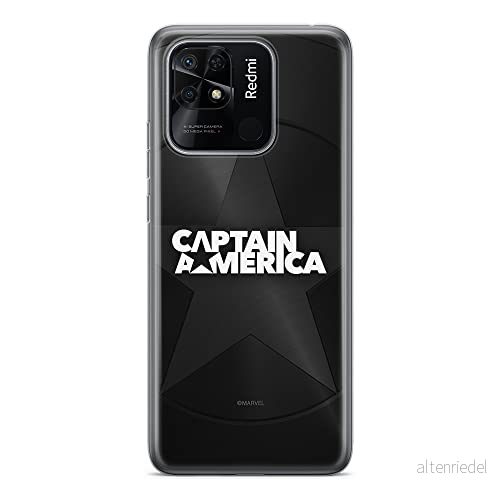 ERT GROUP mobiltelefonfodral för Xiaomi REDMI 10C originalt och officiellt licensierat Marvel mönster Captain America 024 anpassad till formen på mobiltelefonen, fodral tillverkad av TPU plast 5905511535636