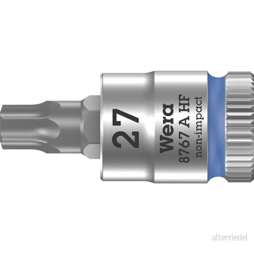 Wera 8767 A HF Torx Zyklop Bit Socket with 1/4" Drive Holding Function, TX 27 x 28 mm 4013288186898