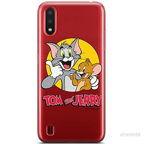 ERT GROUP mobiltelefonfodral för Samsung A01 originalt och officiellt licensierat Tom and Jerry mönster 013 optimalt anpassad till formen på mobiltelefonen, gedeeltelijk transparant 5904805275425