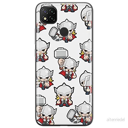 ERT GROUP mobiltelefonfodral för Xiaomi REDMI 9C originalt och officiellt licensierat Marvel mönster Thor 007 optimalt anpassad till formen på mobiltelefonen, fodral tillverkad av TPU plast 5904805168925