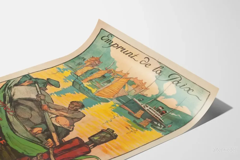 Vintageposter av Fredsutlåning från Kinesiska Industri-Banken - Bild 3