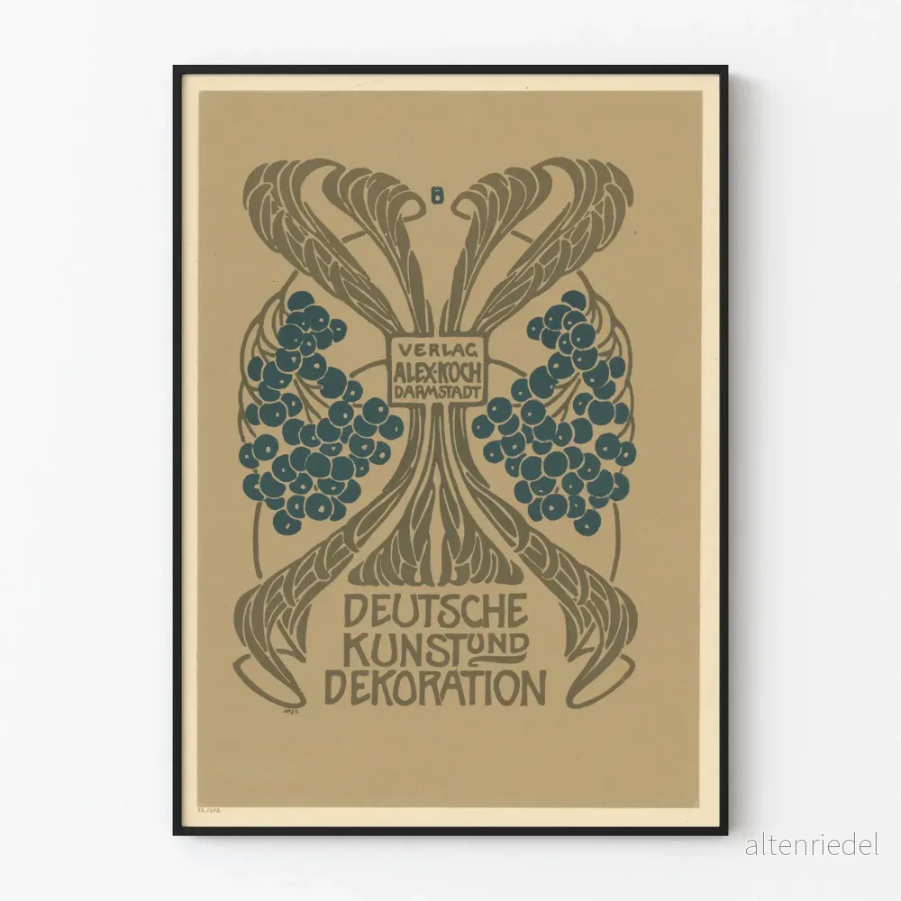 Vintage Art Nouveau-Poster Deutsche Kunst och Dekoration Vintage Art Nouveau-Poster Deutsche Kunst och Dekoration