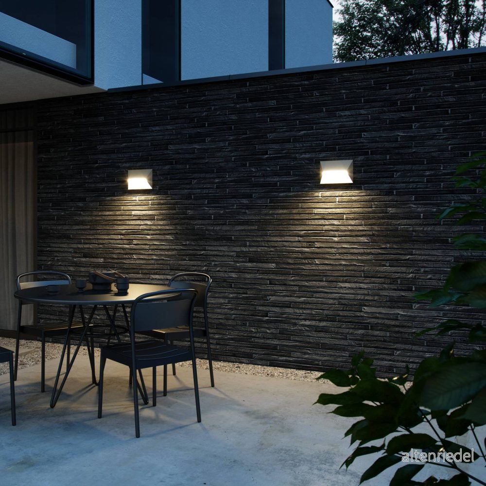 Nordlux Utomhusvägglampa Pontio 27 kantig, sand 5704924010897