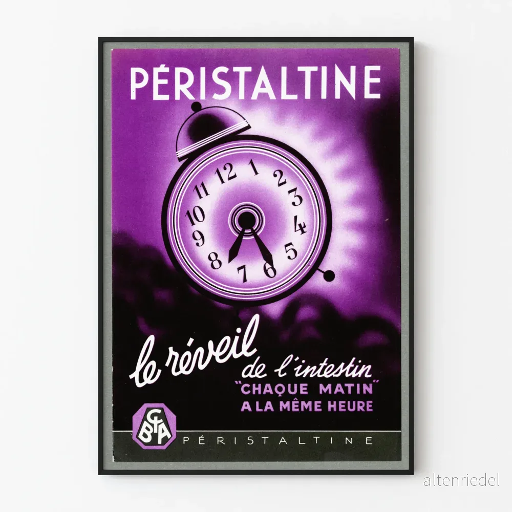 Vintageposter Péristaltine tarmväckning väggdekoration