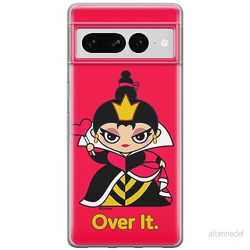 ERT GROUP mobiltelefonfodral för Google PIXEL 7 PRO originalt och officiellt licensierat Disney mönster Queen of Hearts 001 anpassad till formen på mobiltelefonen, fodral tillverkad av TPU plast 5905795173012