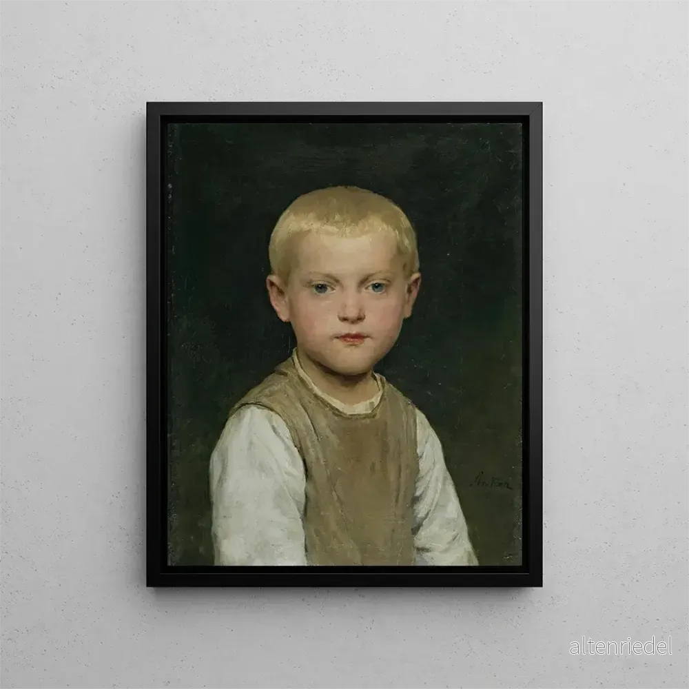 Målning Porträtt av en pojke - Albert Anker | Konsttryck