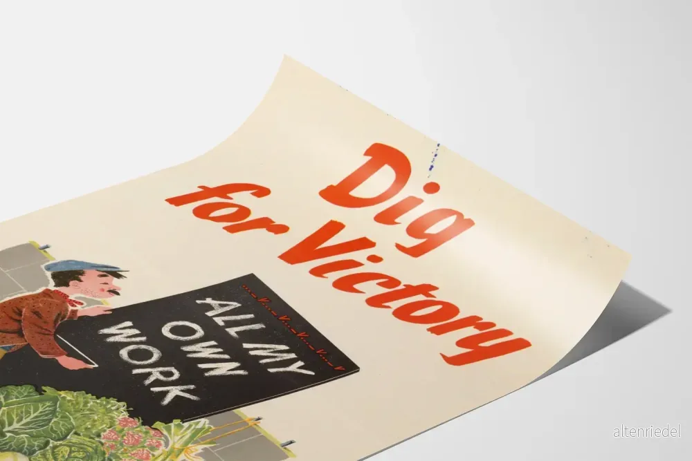 Vintageposter Dig for Victory - Väggdekoration Odla Din Framgång - Bild 3
