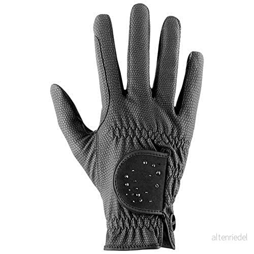 uvex sportstyle diamond elastisk ridhandske för dam och herr hållbar elegant dekorerad med Swarovski® kristaller black 6 4043197321011