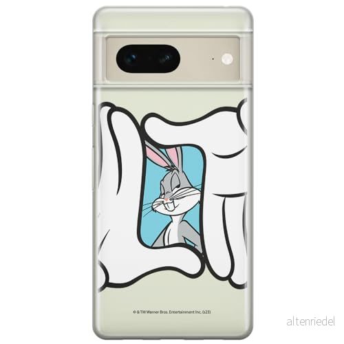 ERT GROUP mobiltelefonfodral för Google PIXEL 7 originalt och officiellt licensierat Looney Tunes mönster Bugs 025 optimalt anpassad till formen på mobiltelefonen, gedeeltelijk transparant 5905795155926