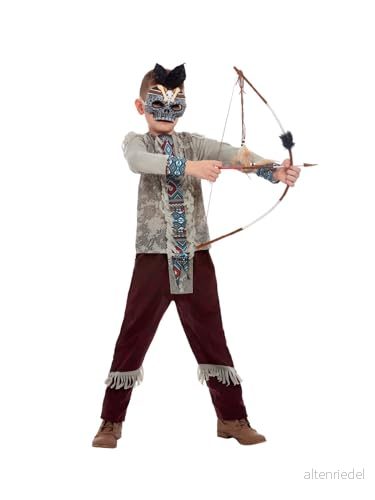 Dark Spirit Warrior Costume, Grey, Top, Trousers & Mask, (L) 5059513015754