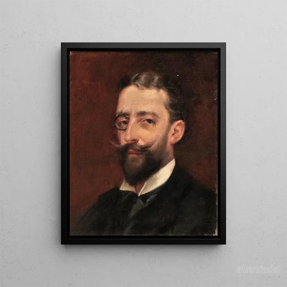 Målning Man med monocle - Alice Pike Barney | Konsttryck