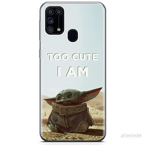ERT GROUP mobiltelefonfodral för Samsung M31 originalt och officiellt licensierat Star Wars mönster Baby Yoda 004 optimalt anpassad till formen på mobiltelefonen, fodral tillverkad av TPU plast 5904805479021