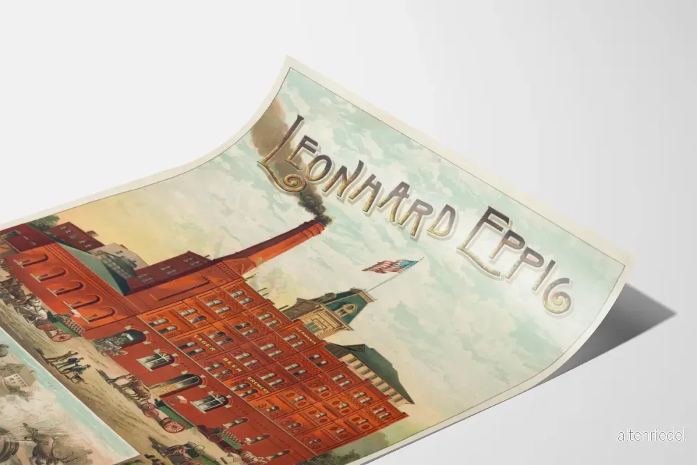 Vintageposter för reklam för Leonard Eppig Brooklyn bryggeri - Bild 3