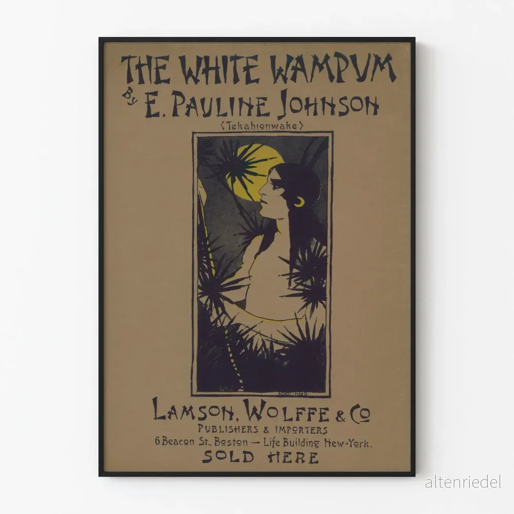 Vintageposter 'The White Wampum' av E. Pauline Johnson