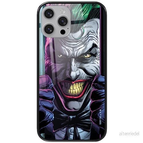 ERT GROUP mobiltelefonfodral för Apple Iphone 13 PRO MAX originalt och officiellt licensierat DC mönster Joker 015 tillverkad av härdat glas, skyddsfodral 5905131563194