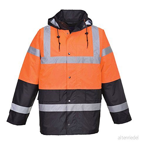 Portwest S467OBRXL Hi Vis tvåfärgad trafikjacka, vanlig, storlek X, orange/svart 5036108253326