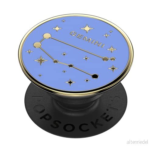 PopSockets: PopGrip Hopfällbar Stativ och Grepp för Smartphone Surfplatta med en Swappable PopTop Enamel Zodiac Gemini 840173719978