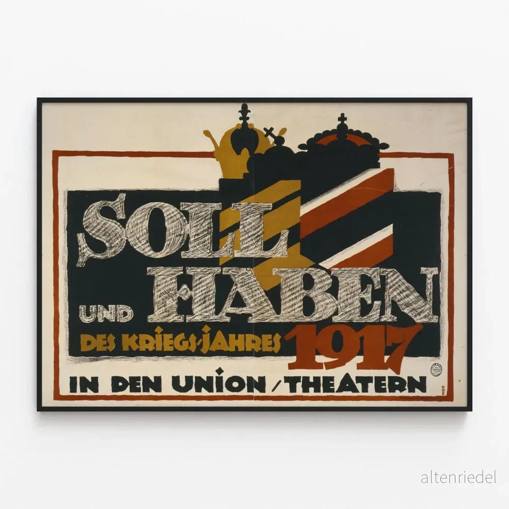 Vintageaffisch Soll Und Haben 1917 Historisk Väggdekoration Vintageaffisch Soll Und Haben 1917 Historisk Väggdekoration