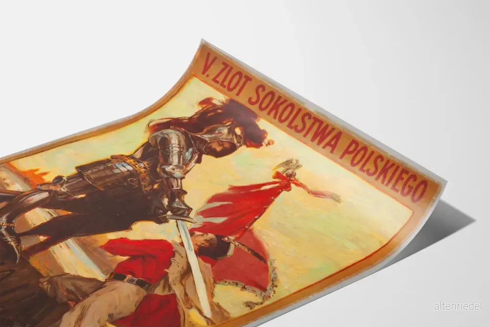 Vintageposter V:te kongressen Sokol i Polen i Kraków 1910 - Bild 3