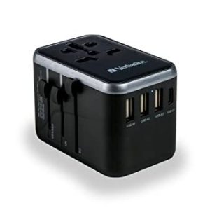 Verbatim Universal reseadapter UTA S04, uttagsadapter med 3 USB A och 2 C portar, resekontakt för bärbar dator, mobiltelefon, kamera Co, kan användas över hela världen, 100250 V 23942495468 Verbatim Universal reseadapter UTA S04, uttagsadapter med 3 USB A och 2 C portar, resekontakt för bärbar dator, mobiltelefon, kamera Co, kan användas över hela världen, 100250 V 23942495468