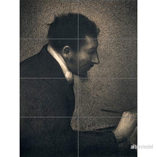 Artery8 Seurat porträtt konstnär Edmond Francois Aman Jean målning XL gigantisk panel affisch (8 sektioner) 5059360894793