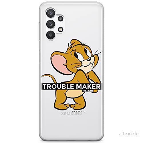 ERT GROUP mobiltelefonfodral för Samsung A32 5G originalt och officiellt licensierat Tom and Jerry mönster 012 optimalt anpassad till formen på mobiltelefonen, gedeeltelijk transparant 5904805272615