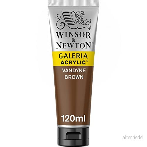 Winsor & Newton 2131676 Galeria akrylfärg, hög pigmentering, ljusäkta, krispig konsistens, 120 ml rör vandyke brun 94376986594
