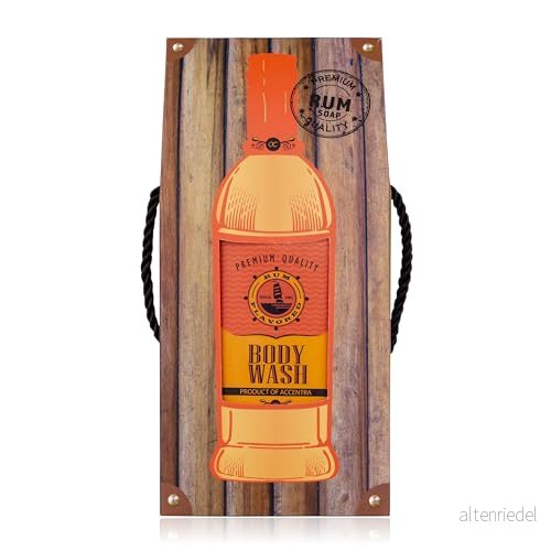 Accentra duschgel RUM FLAVOR i flaska inkl. presentförpackning roum look, 400 ml, doft: rom påfyllningsbar, orange 4015953712227