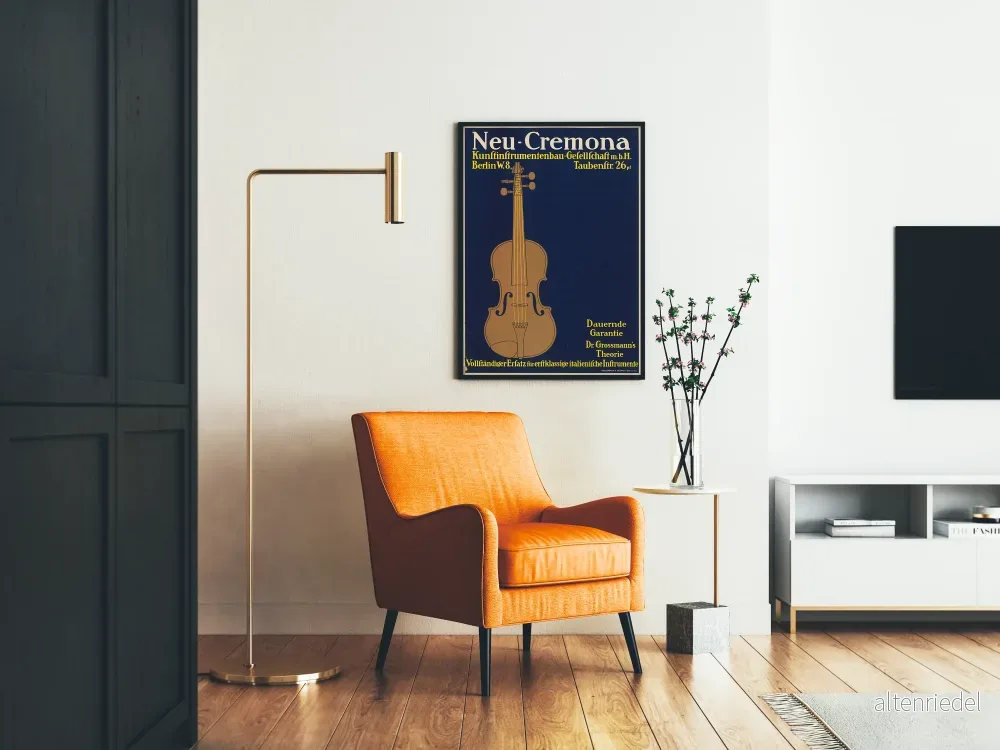 Neu-Cremona-affisch - Vintage musikinstrument och väggdekoration - Bild 2