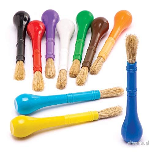 Baker Ross AW592 Easy Grip målarpenslar (paket med 10), blandade 5051174094499