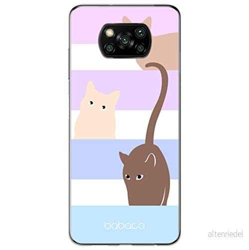 ERT GROUP mobiltelefonfodral för Xiaomi POCOPHONE X3 originalt och officiellt licensierat Babaco mönster Cats 014 optimalt anpassad till formen på mobiltelefonen, fodral tillverkad av TPU plast 5905131096425