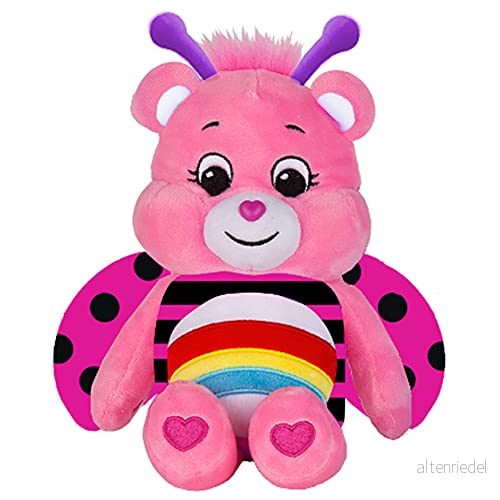 Care Bears Lady Bug Bear 22 cm Bean Plush Samlarobjekt söt plyschleksak, gosiga leksaker för barn, mjuka flickor och pojkar, söta teddies lämpliga pojkar i åldrarna 4+ 885561223217