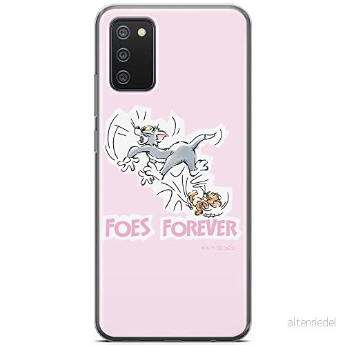ERT GROUP mobiltelefonfodral för Samsung A02S originalt och officiellt licensierat Tom and Jerry mönster 010 optimalt anpassad till formen på mobiltelefonen, fodral tillverkad av TPU plast 5904805268076