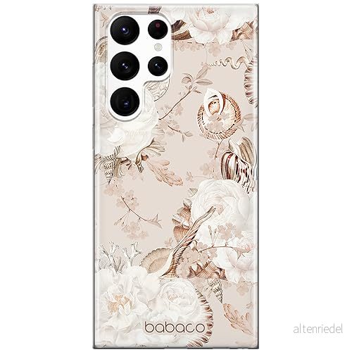 ERT GROUP mobiltelefonfodral för Samsung S22 ULTRA originalt och officiellt licensierat Babaco mönster Flowers 045 optimalt anpassad till formen på mobiltelefonen, fodral tillverkad av TPU plast 5905131329790