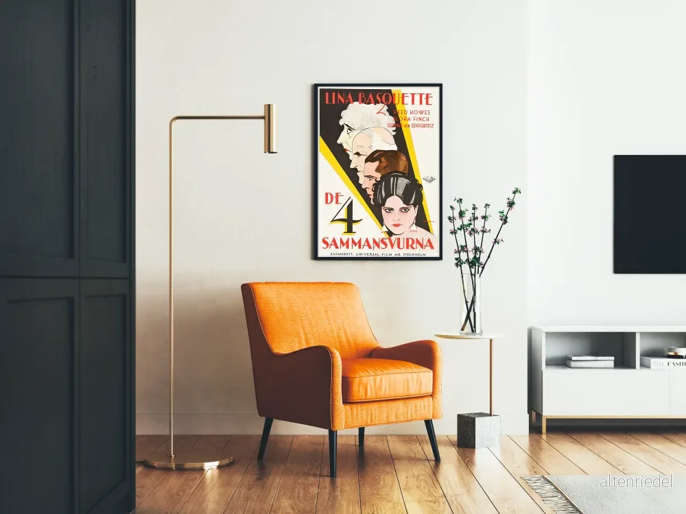 Vintageposter av De 4 Sammansvurna - Retro filmväggdekoration - Bild 2
