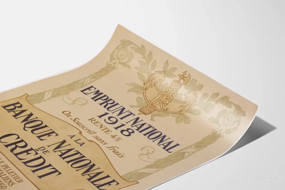 Vintageaffisch Nationaltillgång 1918 Nationalbank för Kredit - Bild 3