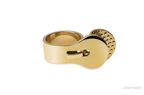 Alessi Trama ESA03 4M vikbar stålring med granulerad dekoration, allergivänlig PVD beläggning, guld, stål, PVD, Ingen ädelsten 8003299466870